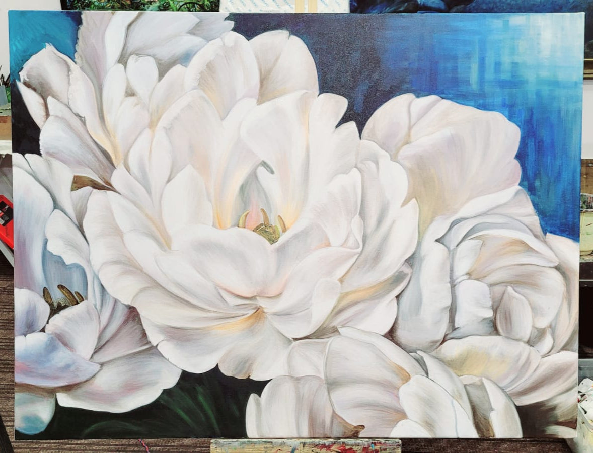 FLORAL ACRYLIC PAINTINGS