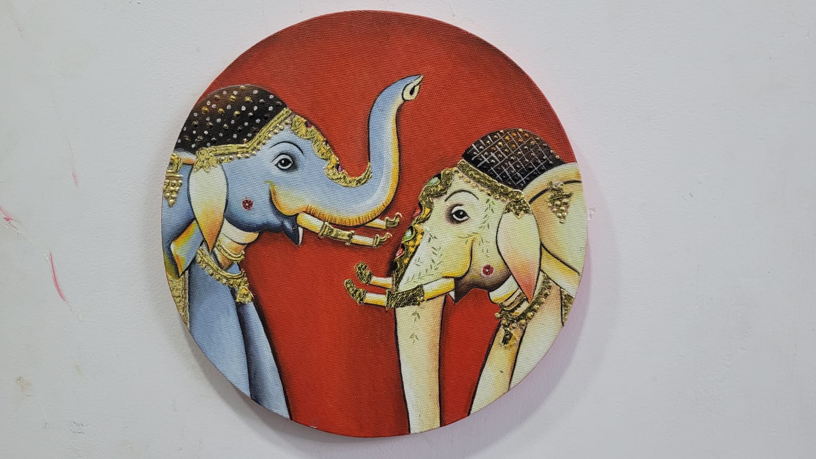 Pichwai painting -Round Canvas