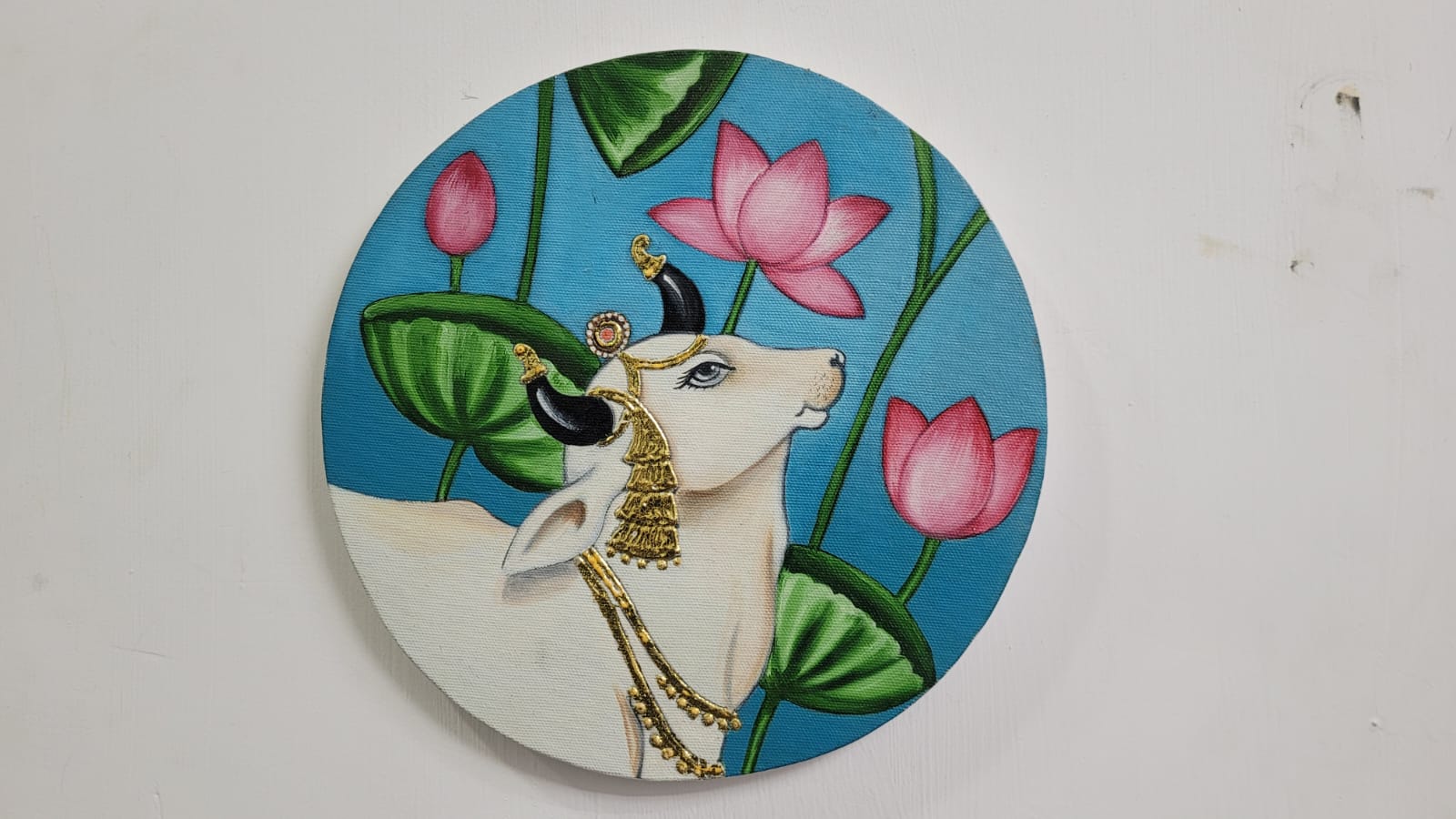 Pichwai painting -Round Canvas