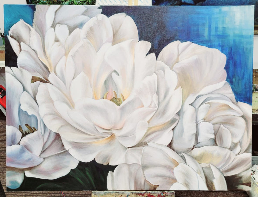 FLORAL ACRYLIC PAINTINGS